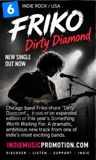 Friko performing intensely under moody stage lighting for Dirty Diamond.