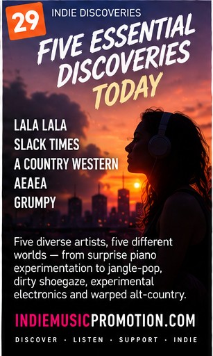 Silhouette listening to headphones at sunset listing today's five essential discoveries.
